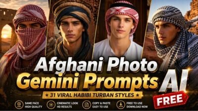 Afghani Photo Gemini AI Prompts | Viral Habibi Turban Photo Prompt