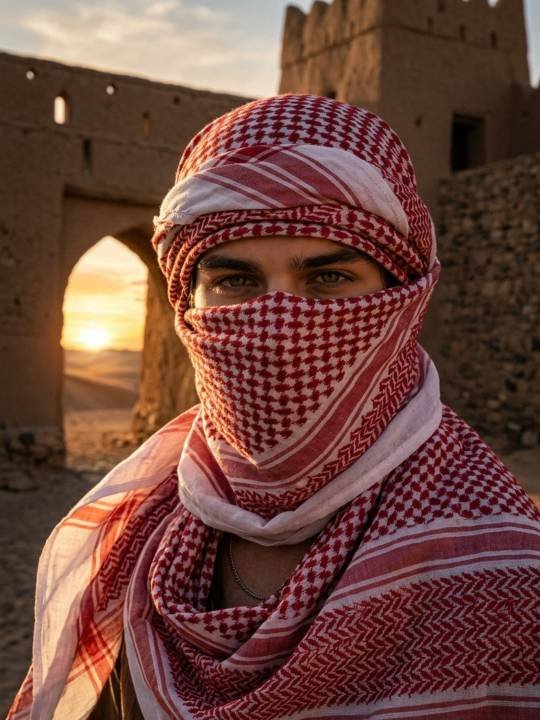 Eyes-Only Wrapped Keffiyeh Style