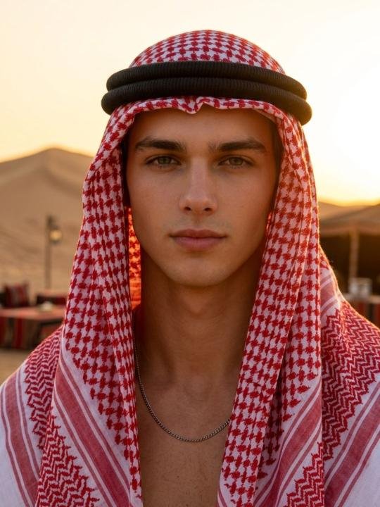 Golden Sunset Keffiyeh Style
