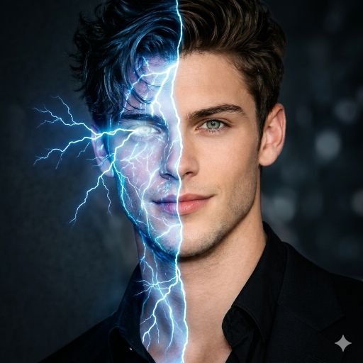 Half Face Lightning Effect DP