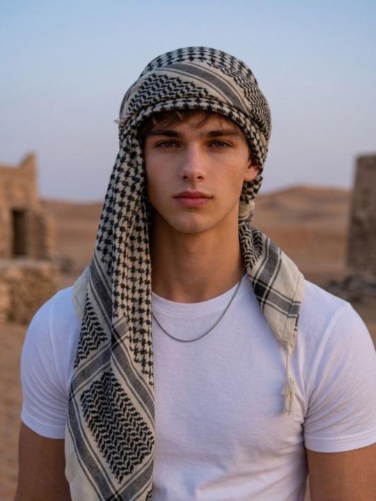 Half-Wrapped Keffiyeh Style