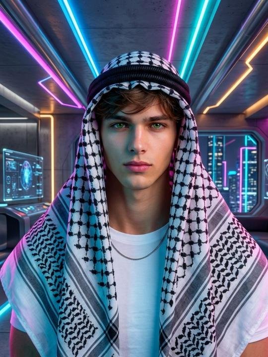 Neon Modern Keffiyeh Fashion