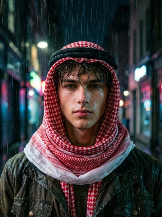 Rainy Cinematic Keffiyeh Style