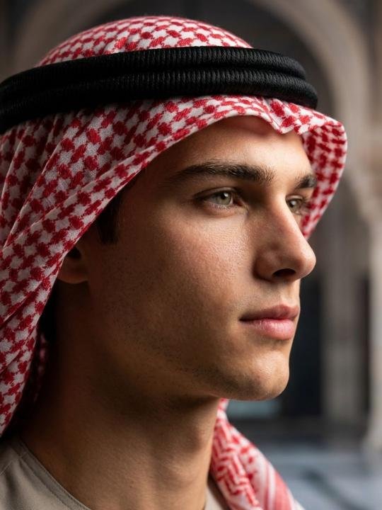 Side Profile Keffiyeh Portrait